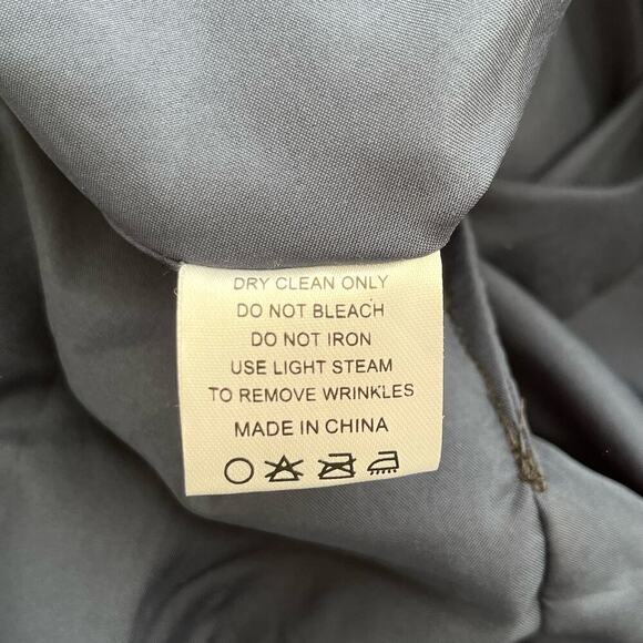 Azazie A-Line Pleated Chiffon Bridesmaid Dress Lace V Back in Navy Blue, Size A8 - Picture 13 of 13